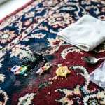 پاک کردن لکه های سخت از روی فرش